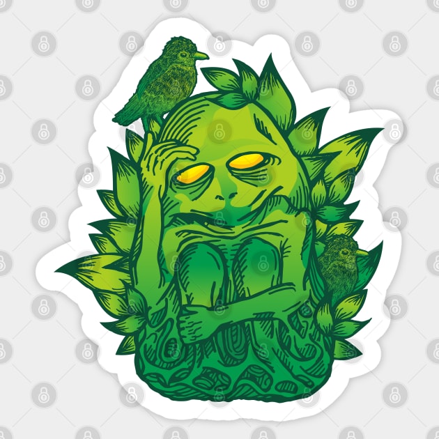 Lost in Thought Sticker by kurniawansart